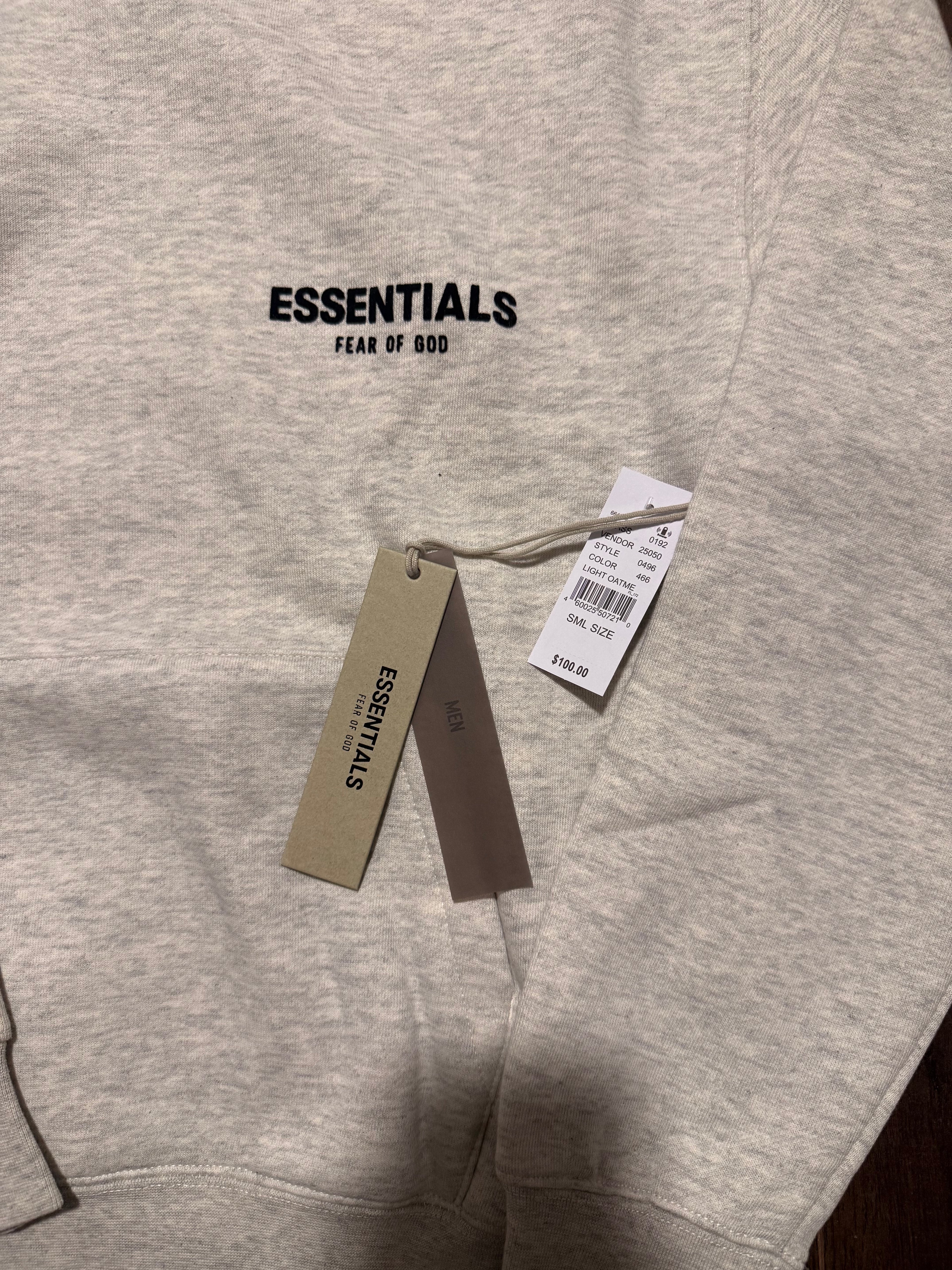 Essential light oat hoodie