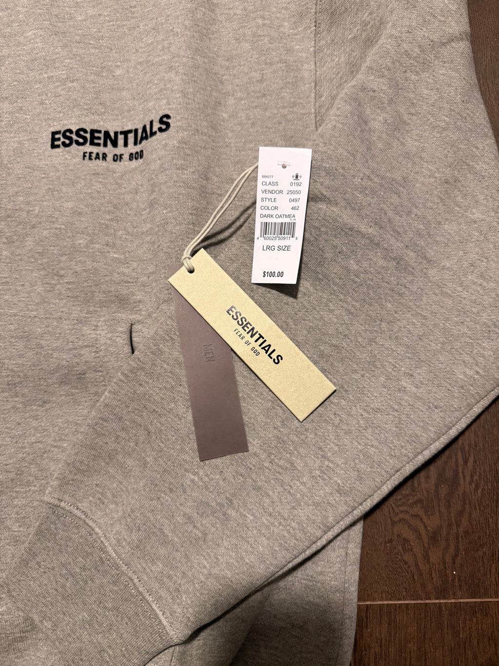 Essentials Dark oat Hoodie